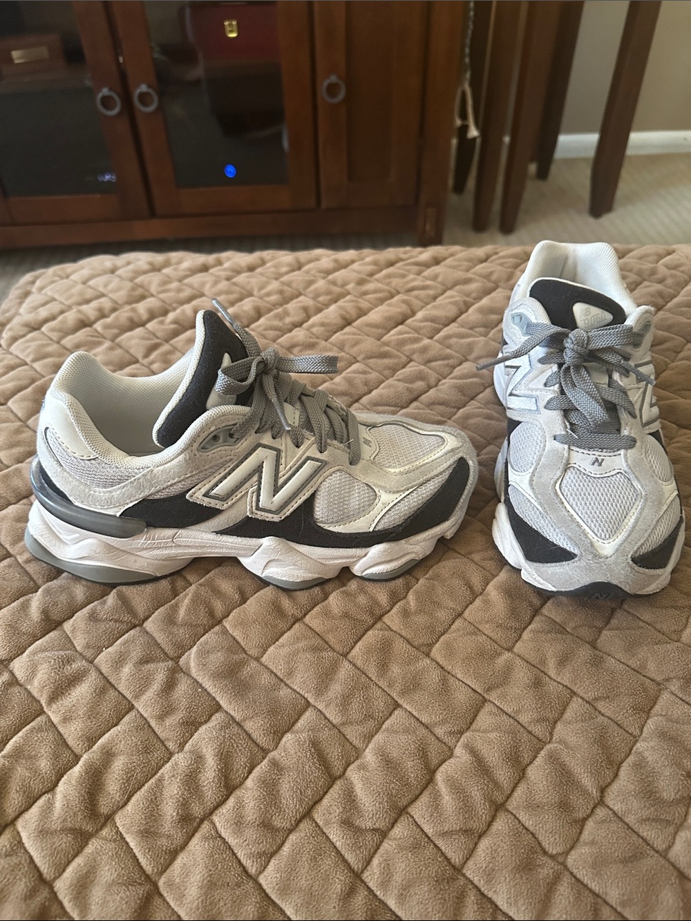 New Balance Kids Gray and Black Athletic Sneakers